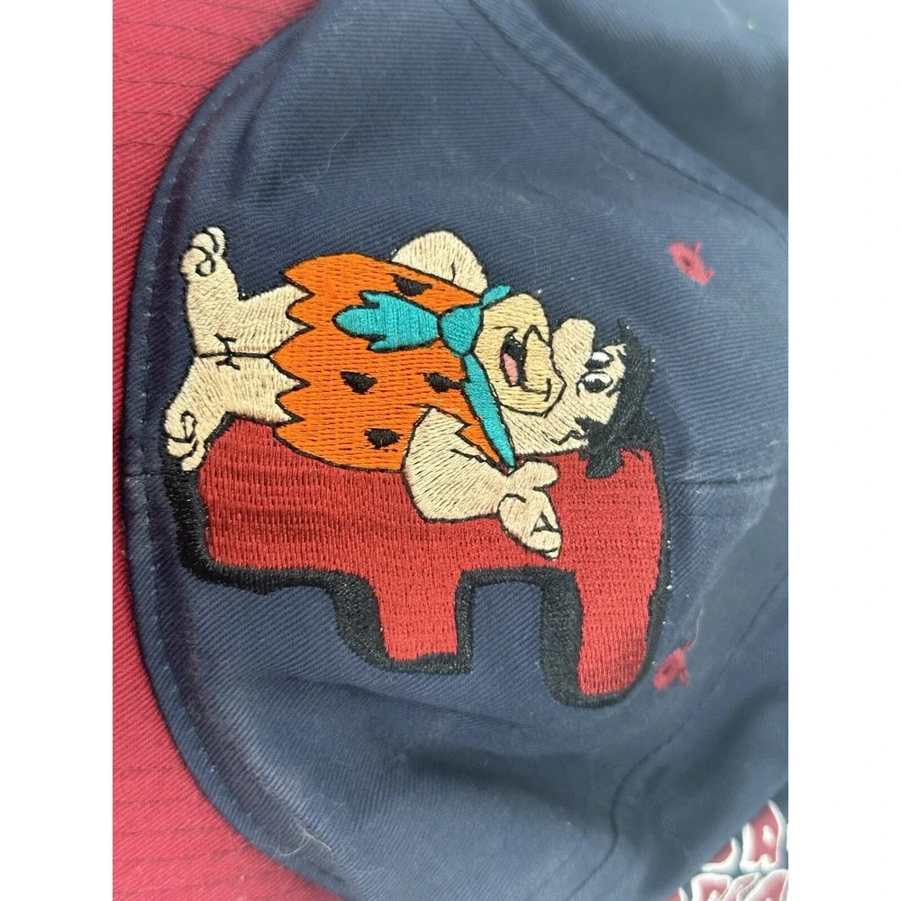 Fred Flintstone Snapback Hat 1994 Red Blue  90's Retro‎ Throwback Vintage